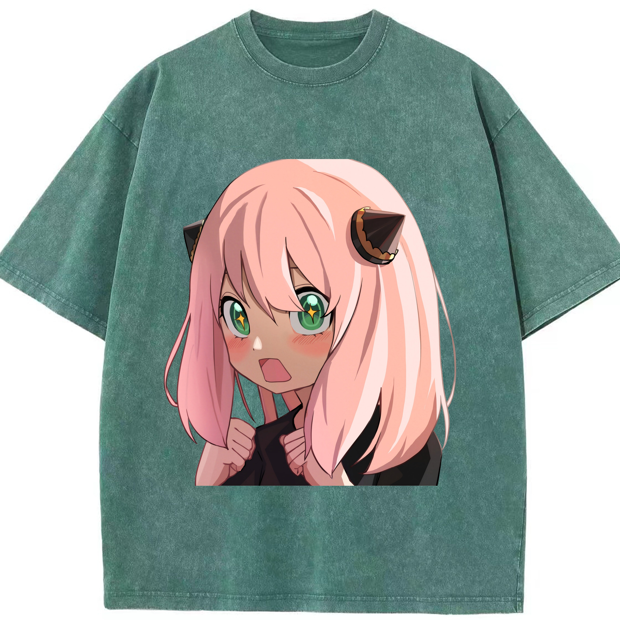 （画像用） SPY×FAMILY间谍家家酒 綿100% ヴィンテージ風 半袖Tシャツ（フロントプリント）